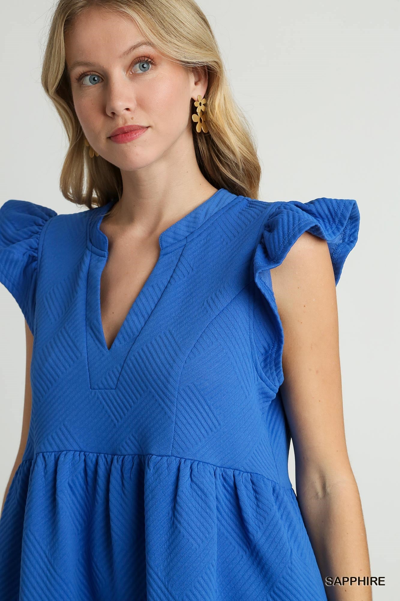 Criss Cross Lightweight Sapphire Dress