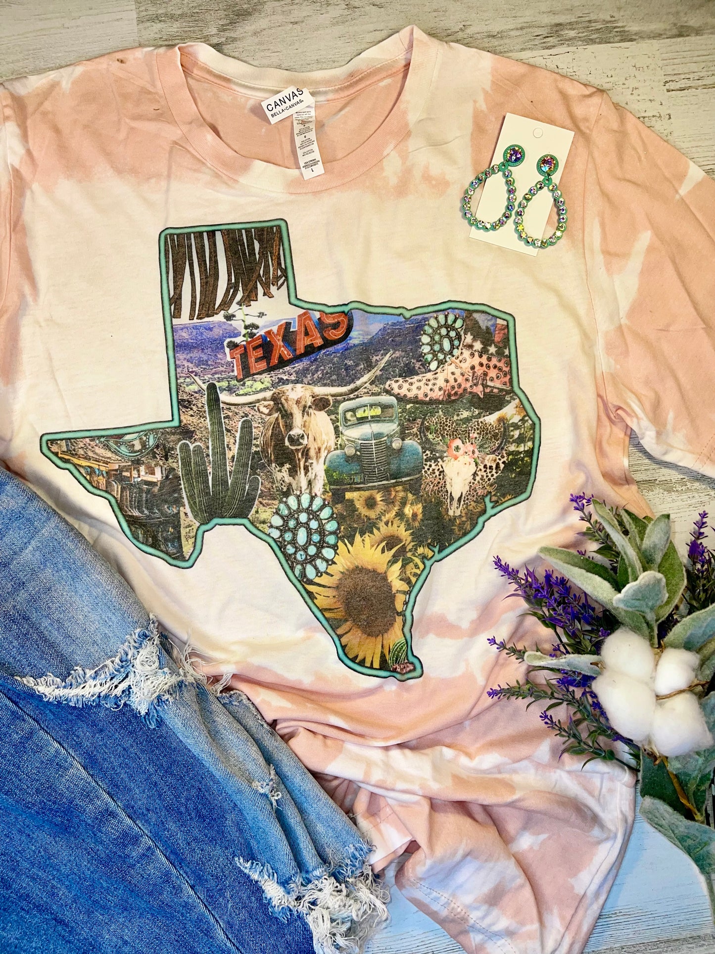 Product details  Custom sublimated tee with the state of Texas  Pressed on a Bella canva shirt Short sleeve  Fits true to size Contact us about a custom color shirt.   *Colors may vary slightly due to monitor resolution and lighting* Southern Bliss Boutique