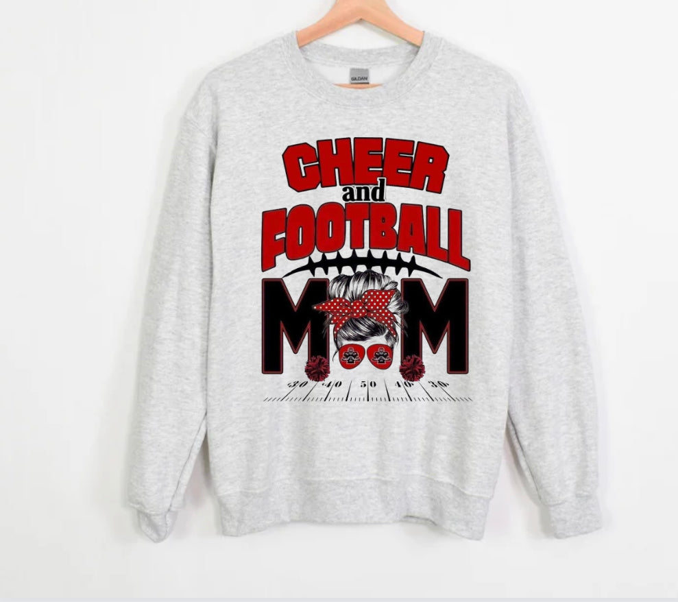 Cheer and Football Mom T Shirt