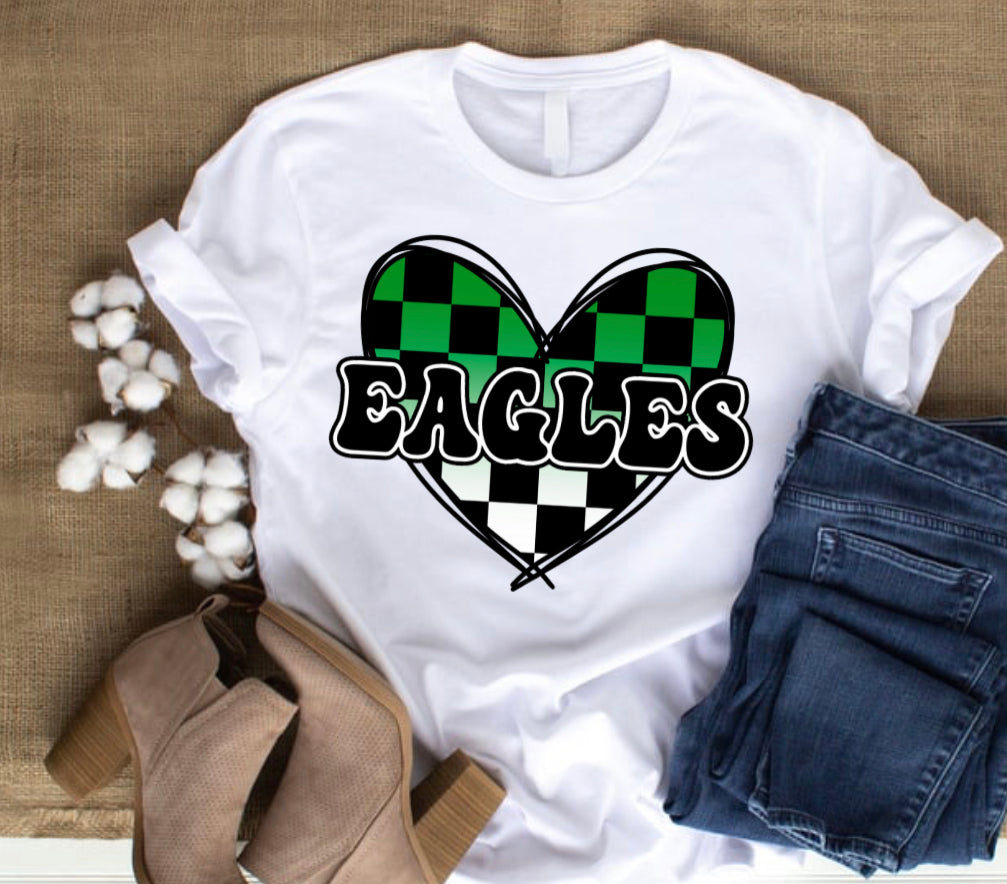 Checkered Eagles T Shirt m